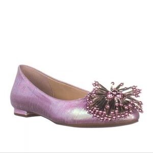 Elegant Lavender Embellished Flats